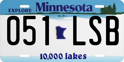 MN license plate 051LSB
