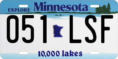 MN license plate 051LSF