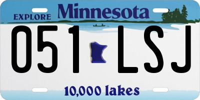 MN license plate 051LSJ