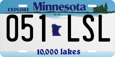 MN license plate 051LSL