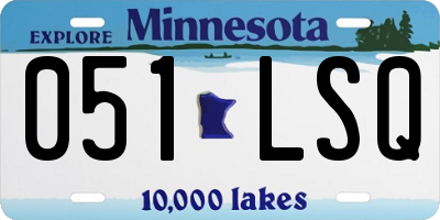 MN license plate 051LSQ