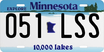 MN license plate 051LSS