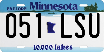 MN license plate 051LSU