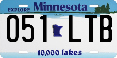 MN license plate 051LTB