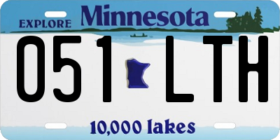 MN license plate 051LTH