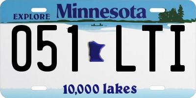 MN license plate 051LTI