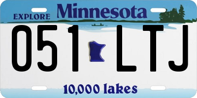 MN license plate 051LTJ
