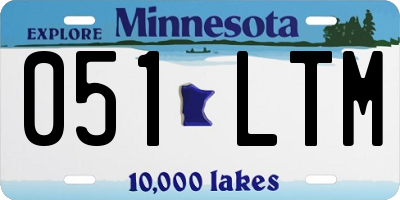 MN license plate 051LTM