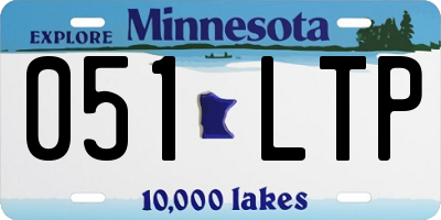 MN license plate 051LTP