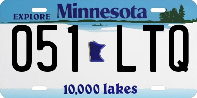 MN license plate 051LTQ