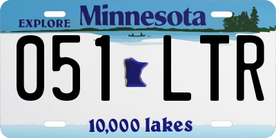 MN license plate 051LTR