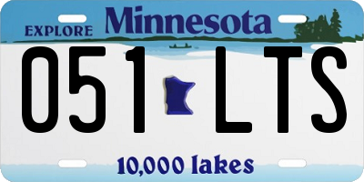 MN license plate 051LTS