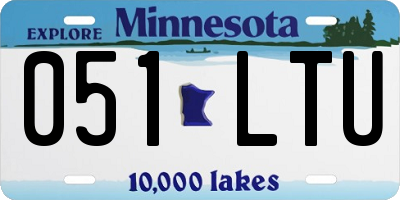 MN license plate 051LTU