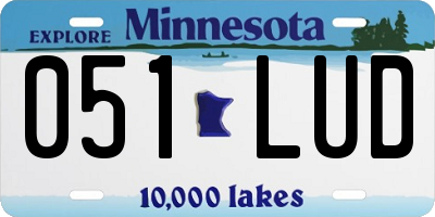 MN license plate 051LUD