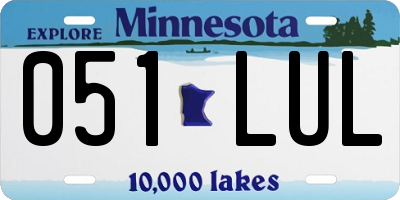 MN license plate 051LUL