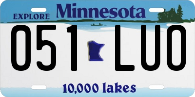 MN license plate 051LUO
