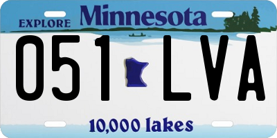 MN license plate 051LVA