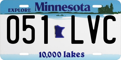 MN license plate 051LVC