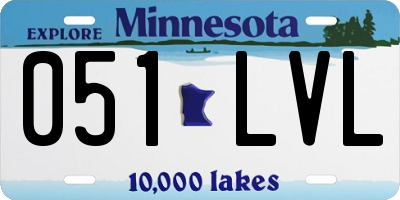 MN license plate 051LVL