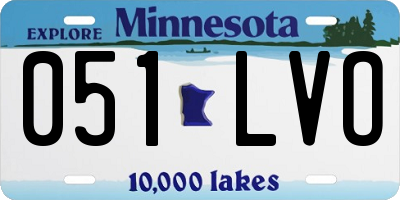 MN license plate 051LVO