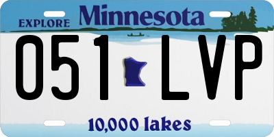 MN license plate 051LVP
