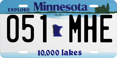 MN license plate 051MHE