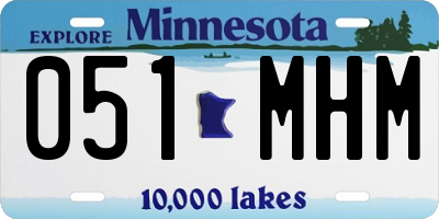 MN license plate 051MHM
