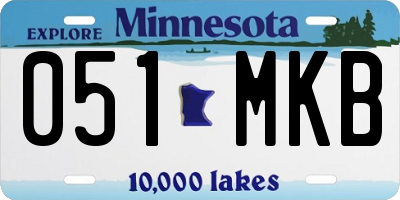 MN license plate 051MKB