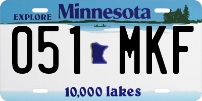MN license plate 051MKF