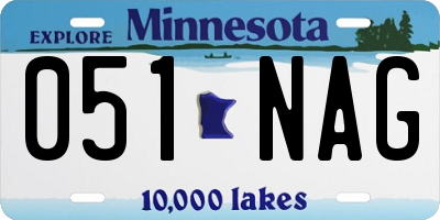 MN license plate 051NAG