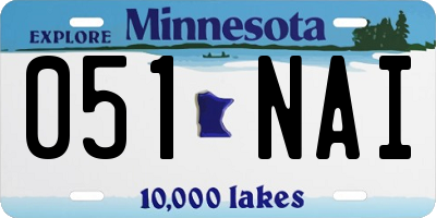 MN license plate 051NAI
