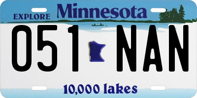 MN license plate 051NAN