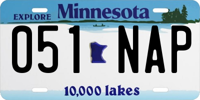 MN license plate 051NAP