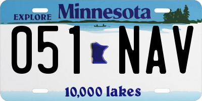 MN license plate 051NAV