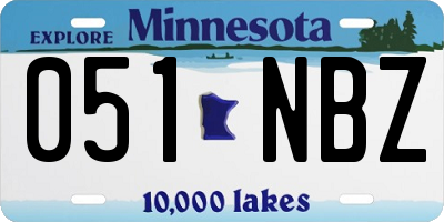 MN license plate 051NBZ