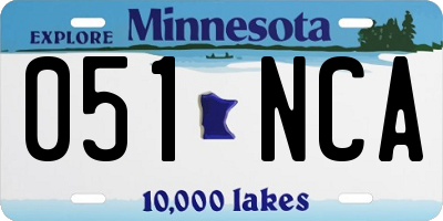 MN license plate 051NCA