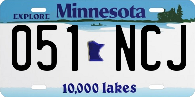 MN license plate 051NCJ