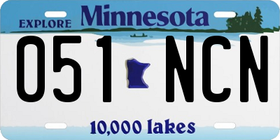 MN license plate 051NCN