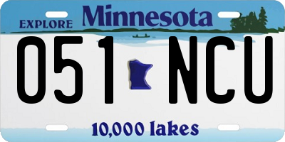 MN license plate 051NCU