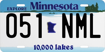 MN license plate 051NML