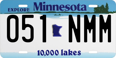 MN license plate 051NMM