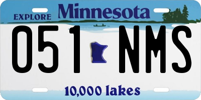 MN license plate 051NMS