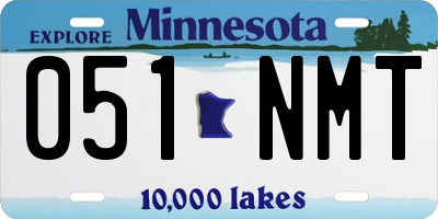 MN license plate 051NMT