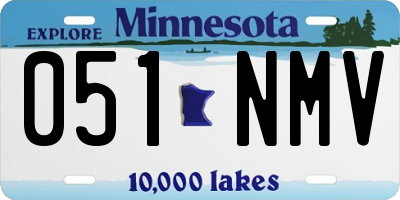 MN license plate 051NMV