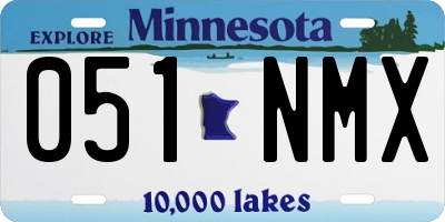 MN license plate 051NMX