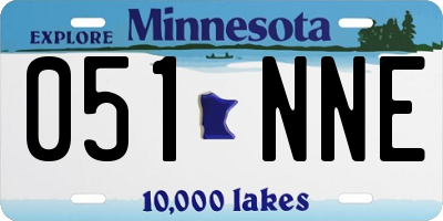 MN license plate 051NNE