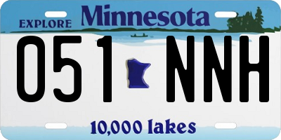 MN license plate 051NNH