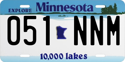 MN license plate 051NNM