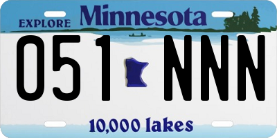 MN license plate 051NNN