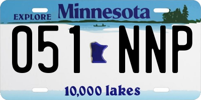 MN license plate 051NNP